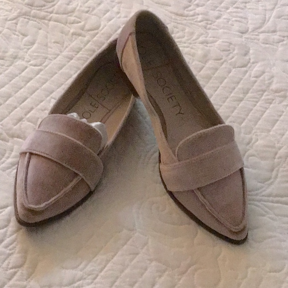 SOLE SOCIETY Edie Velvet Pointed Loafer